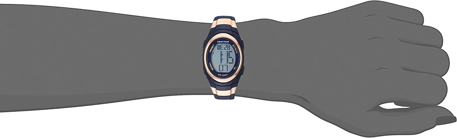 Armitron Sport Women's Digital Chronograph Resin Strap Watch, 45/7034 - Image 2